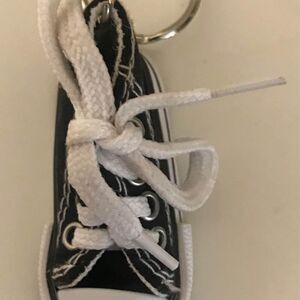 Mini Black Running Shoe Keychain